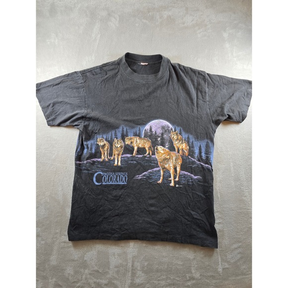 Other - Vintage Wolf Nature T Shirt Mens XL Wrap Around 1992 Pagosa Springs CO *Read